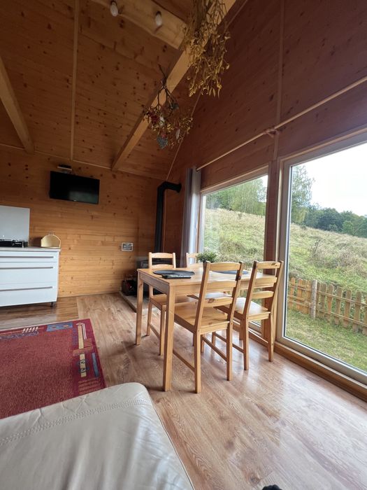 Domek całoroczny Bieszczady  ogrodzony kominek, altana, grill