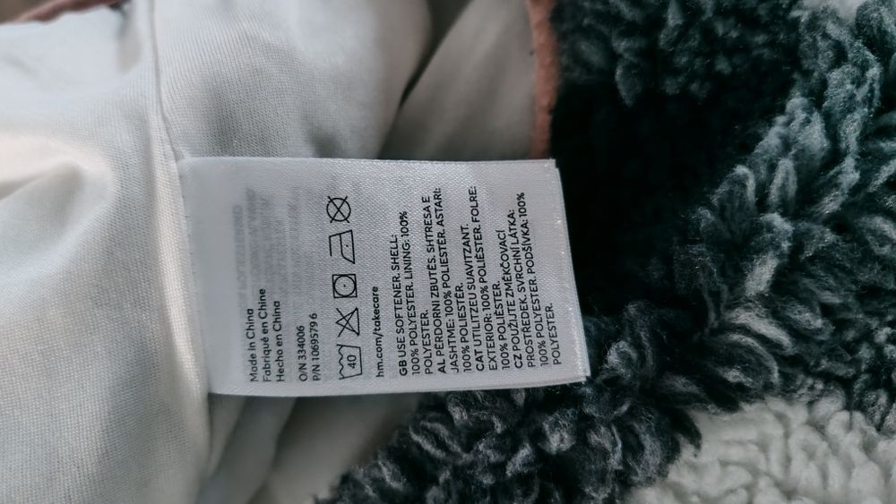 Dziewczęca kurtka z misia jesienna H&M roz 158/164 zadbana