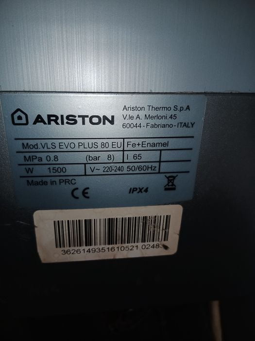 Bojler Ariston 80 litrów VLS EVO PLUS