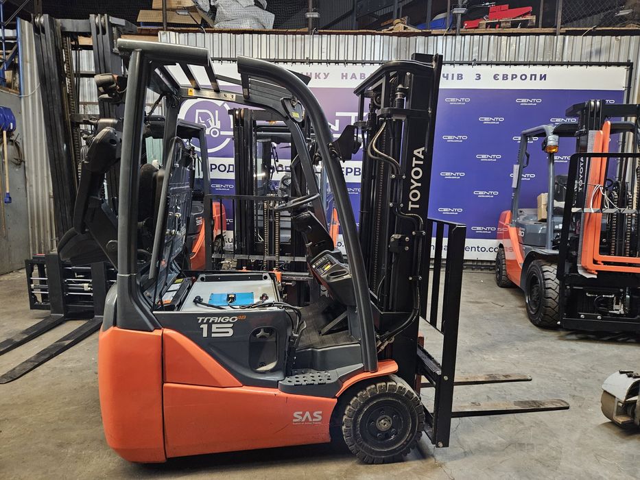 Навантажувач Toyota 1,5 т з Li-ion АКБ. Вилочный электропогрузчик