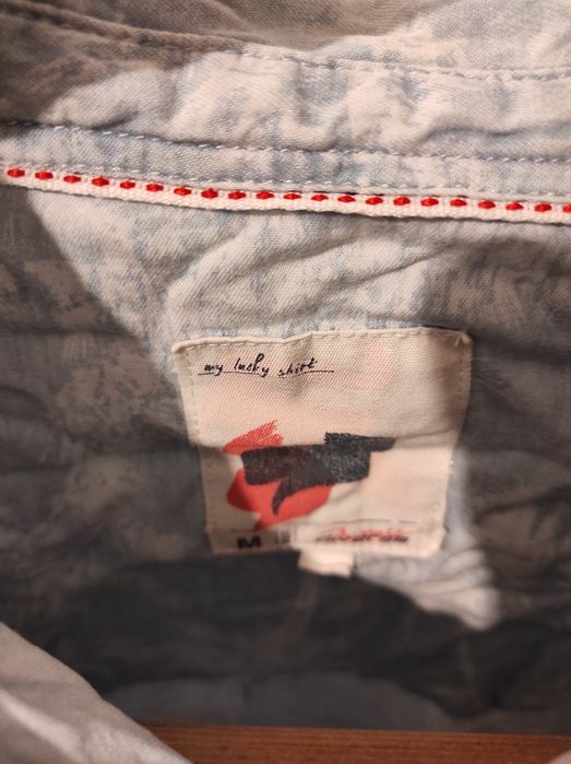 Jasno niebieska damska koszula w palmy jeansowa rozmiar M firma Divers