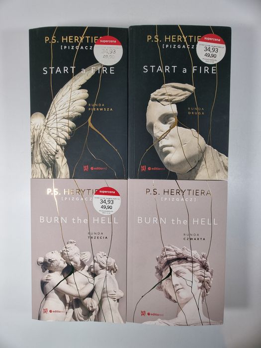 Trylogia Hell Start a Fire / zestaw 4 książek / Barlińska P.S. Herytiera