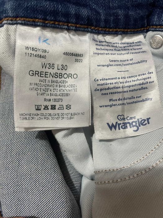 Wrangler Jeansy Greensboro W15QYI39U Niebieski Regular Fit W36 L30
