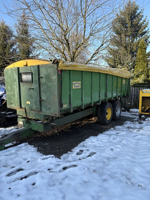 Przyczepa rolnicza 14 ton, skorupowa, skorupa ,tandem