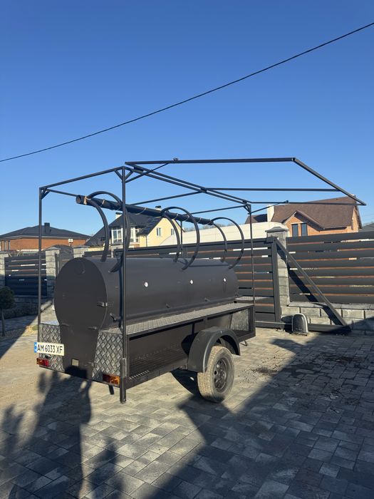 BBQ Бочка на колесах Мангал Коптільня
