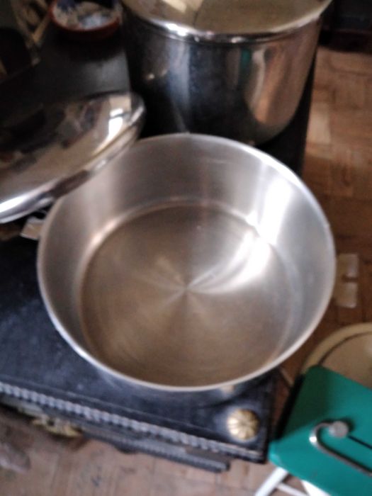 2 panelas grandes de inox novas preço saldos