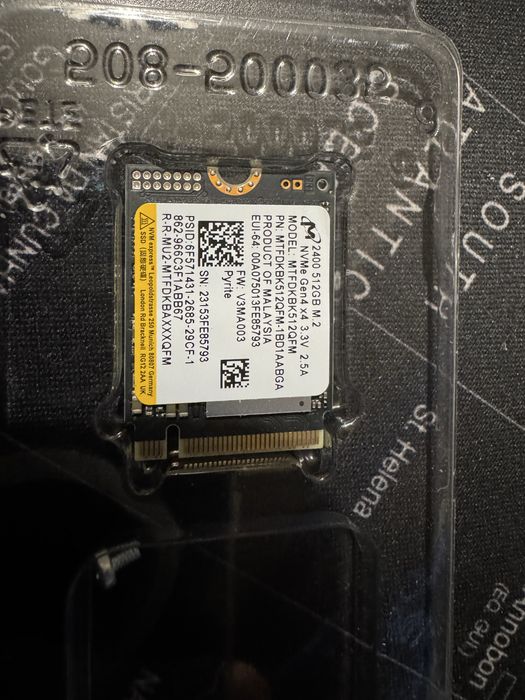 SSD Micron 512 Gb NVMe gen 4 M.2 2230