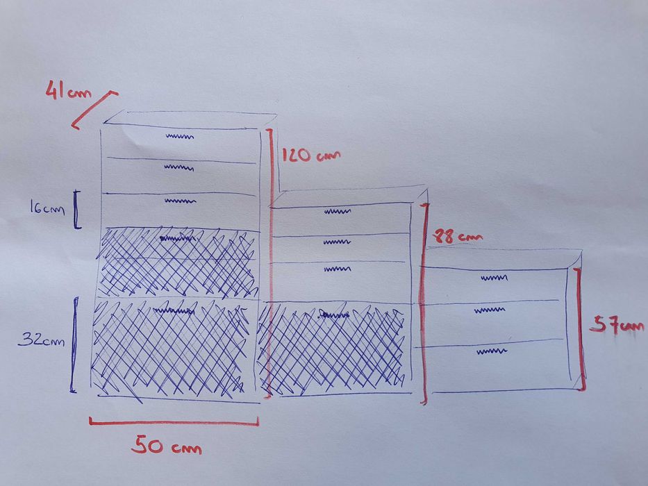 Conjunto de Cómodas + Cabeceira para Quarto de Criança - ÓTIMO Estado