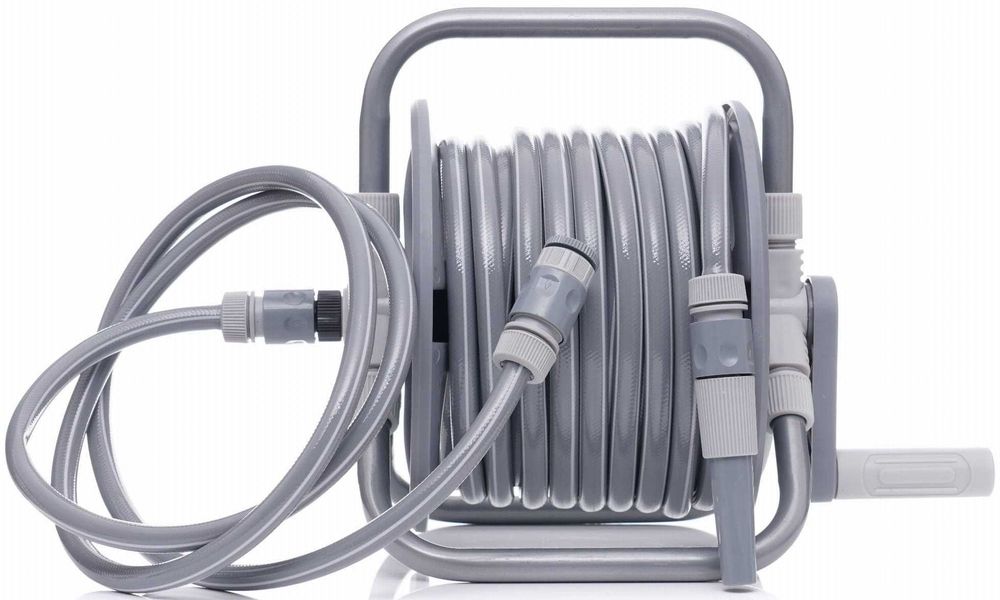 Stojak z wężem ogrodowym 1/2" wąż ogrodowy 40m + przyłącze 2m KD2080