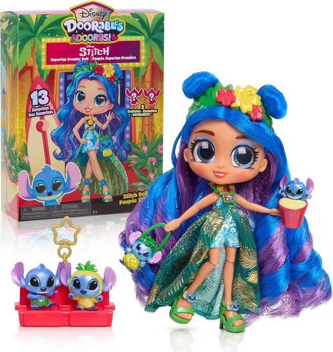 Лялька- сюрприз  Disney Doorables ADOORBS Deluxe Stitch Superfan  Стіч від Дісней  з аксесуарами (45811)