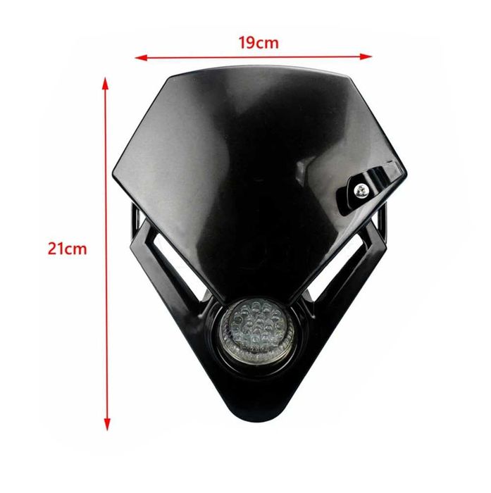 Farol LED Universal 12V para Moto - Motocross Enduro Supermoto Trail