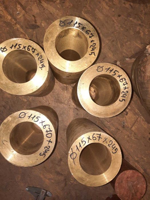 Втулка бронзова, бронза круг, плоска заготовка,(БрОЦС555,БрАЖ9-4,БрОФ)