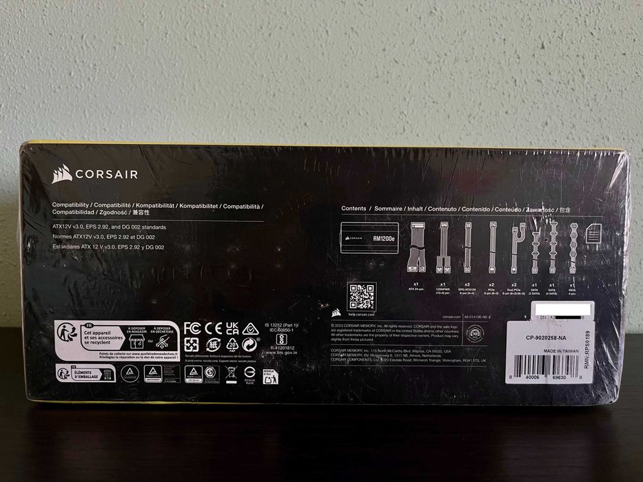 Блок питания Corsair RM1200e 1200W (ATX 3.0 PCIe 5) / Новый запечатан