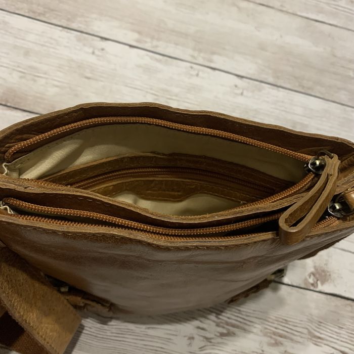 Сумка кожаная кроссбоди месенджер Clarks Brown Leather Messenger Bag