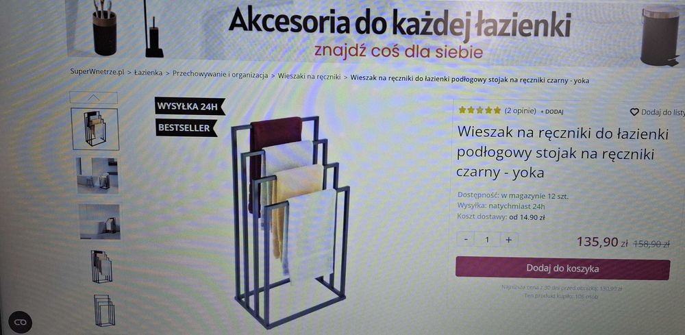 wieszak na ręczniki