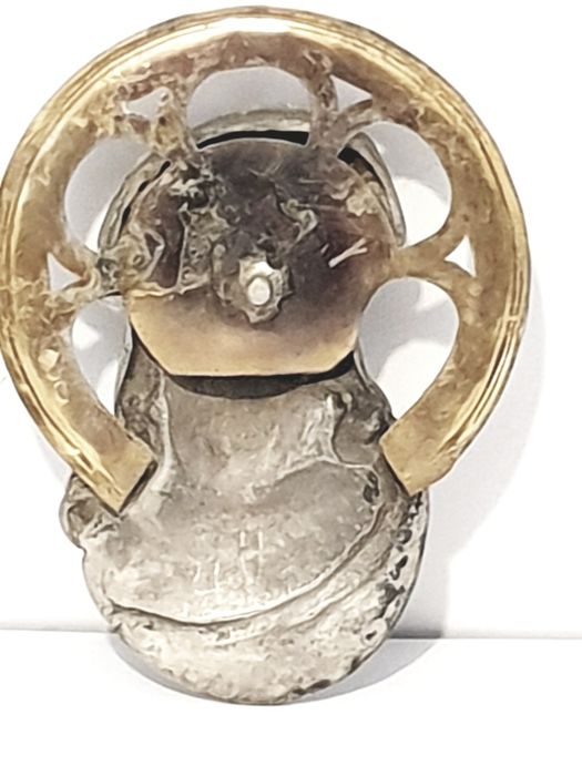 Fantástica antiga escultura em prata javali II - Ecce Homo
