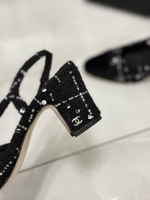 Czółenka Chanel Slingback Tweed