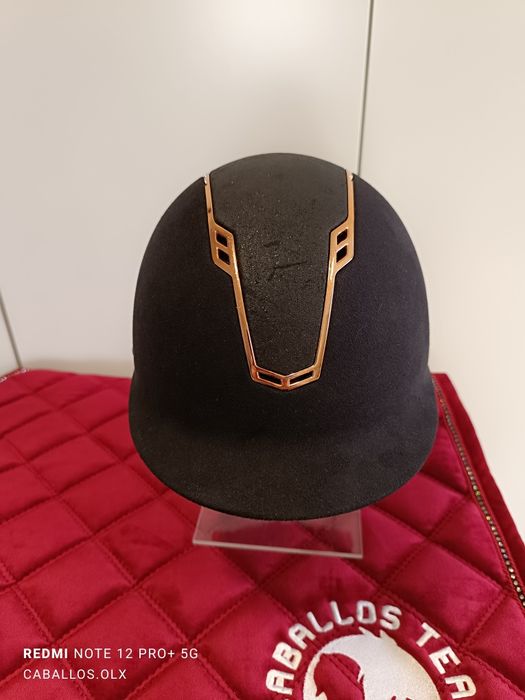 55;56;57 Kask jeździecki KnightsBridge czarny rosegold