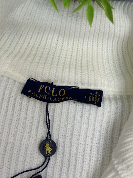 Кардиган Polo Ralph Lauren чоловічий білий зіпка Поло Ральф Лоурен