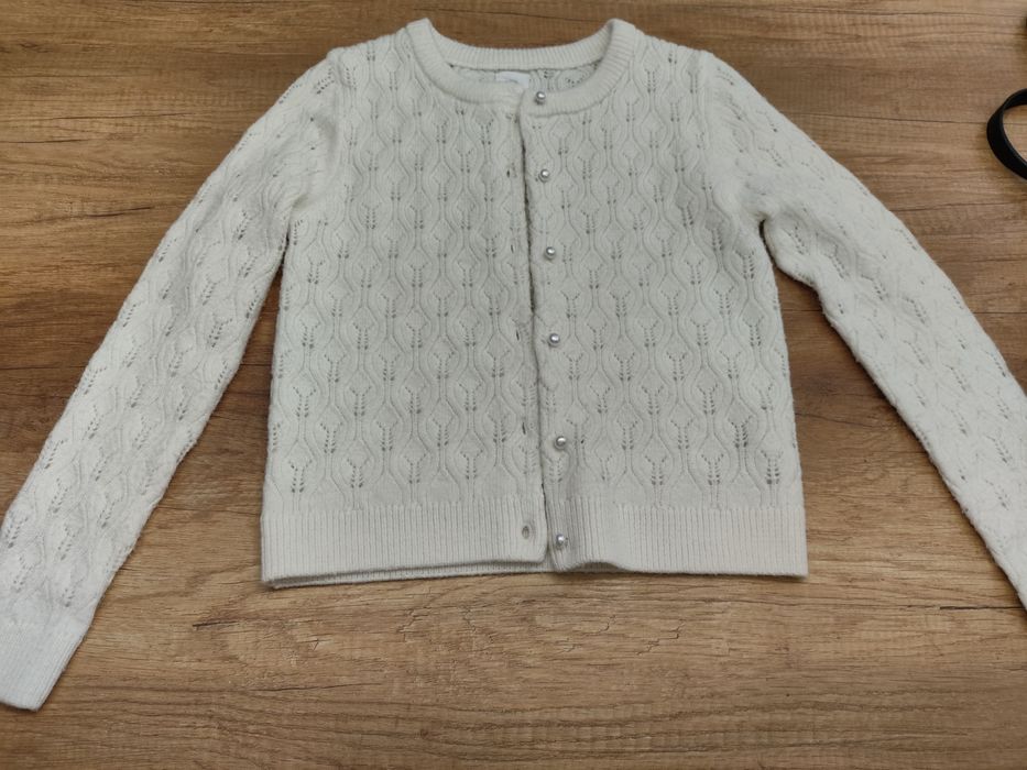 Sweterek komunijny/biały 152 Smyk