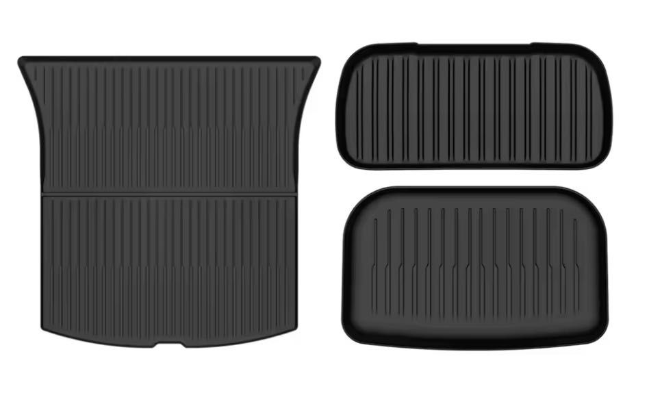 Conjunto 3 Tapetes Borracha TPE All Weather Tesla Model Y Novos