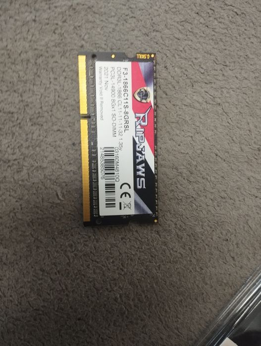 Оперативна пам’ять G.SKILL Ripjaws DDR3L 8GB (1866 MHz) SO-DIMM