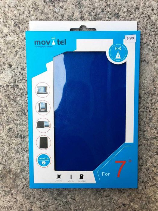 Capa Universal para Tablet de 7" (7 Polegadas) - Rosa / Azul - NOVOS