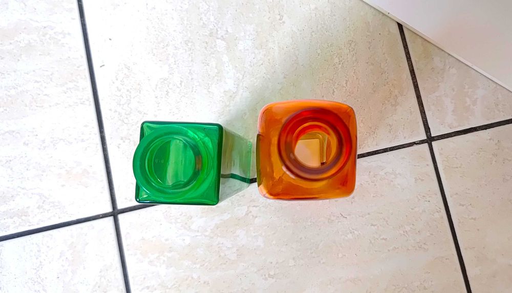 Butelki wazony kolorowe szkło