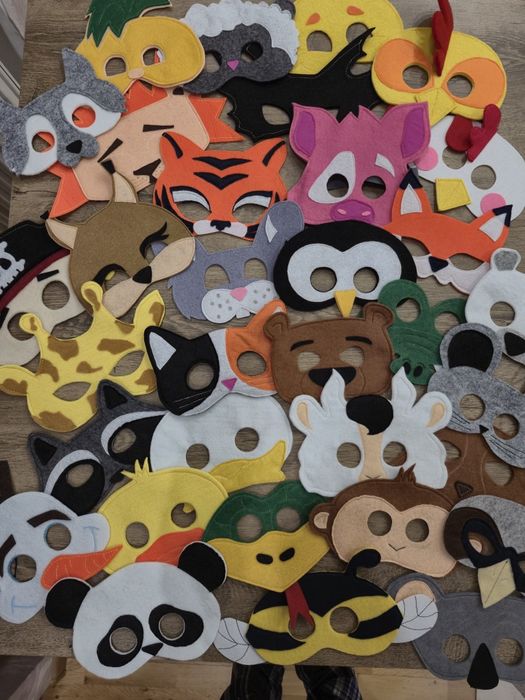 Дитячі новорічні маски з фетра