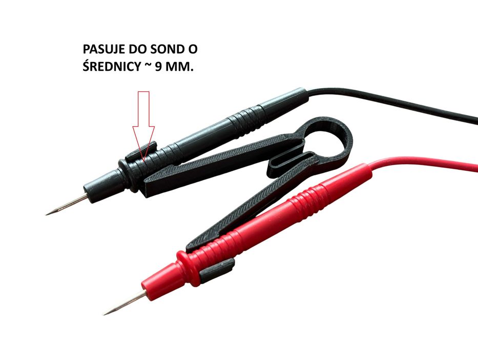 Pęseta, uchwyt do sond pomiarowych multimetru / miernika 9 mm