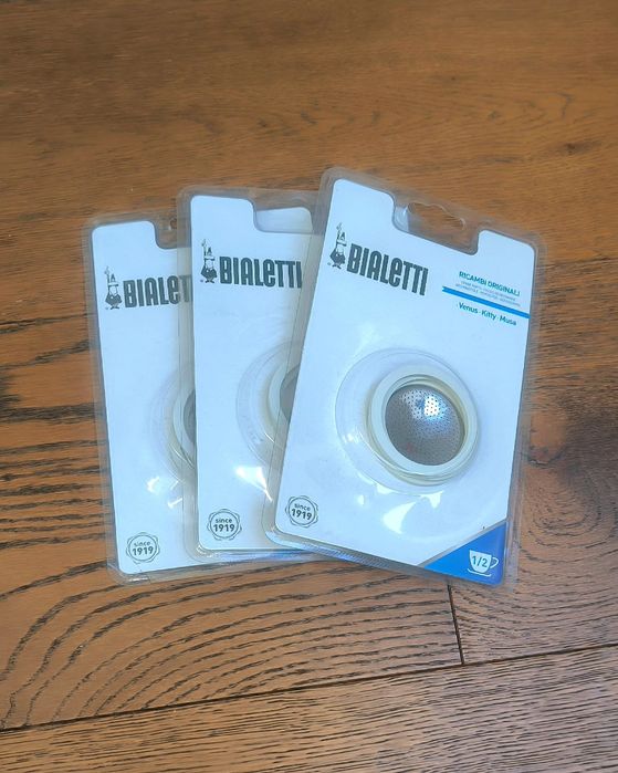 Oryginalne części zamienne Bialetti - filtr i uszczelki 1/2