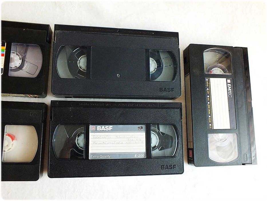 Kaseta VHS 7 Nagranych Kaset Video BASF/ Panasonic i inne.. 180-240min