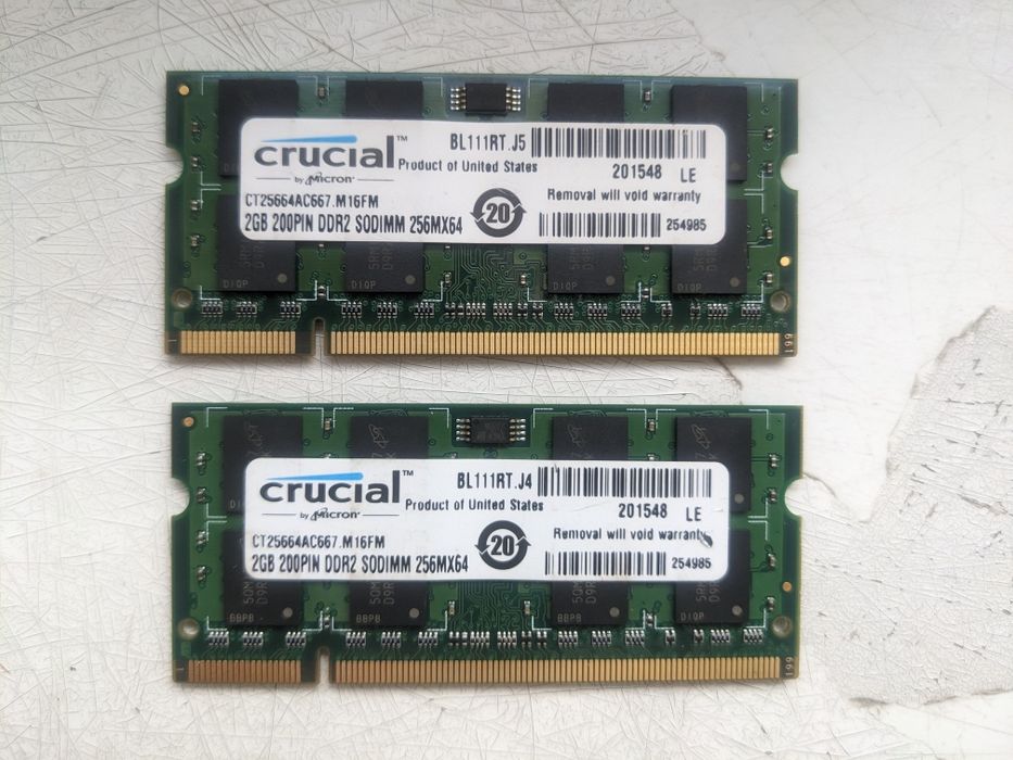 Оперативна пам"ять Macbook SODIMM DDR2 2Gbx2 800MHz PC2-6400