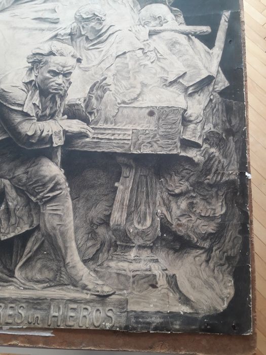 Duży stary obraz tyt. Marche Funebres  in heros