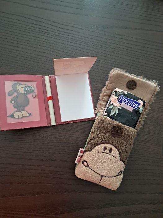 Lote de bolsa e bloco notas Nici