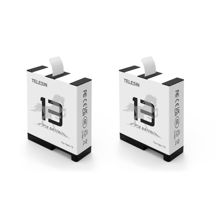 Комплект TELESIN для GoPro 13 – два морозостійких АКБ, швидк. зарядний