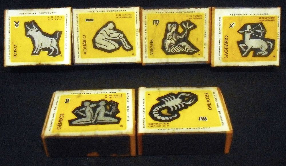 6 Caixas de fósforos antigas anos 60 sem os fósforos/vazias