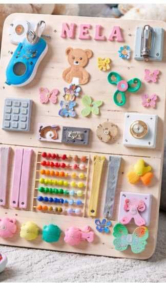 Ręcznie robione tablice sensoryczne dla dzieci