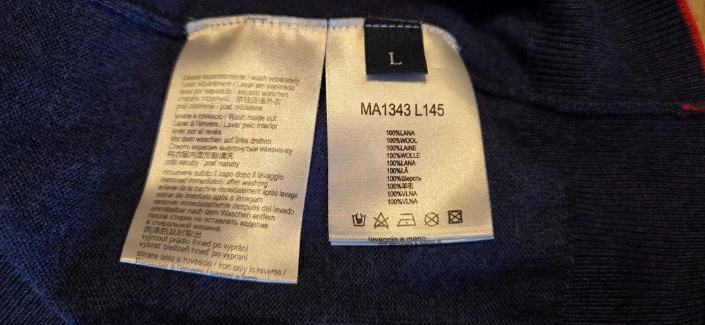 Męski wełniany sweter Aeronautica Militare Rozmiar L