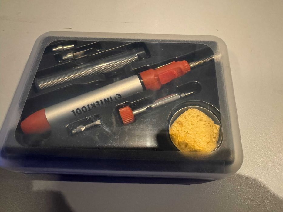 Газовий пальник 12 мл, комплект аксесуарів 7 од. INTERTOOL GB-0005