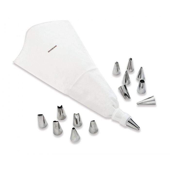 Conjunto de 14 bicos e saco pasteleiro