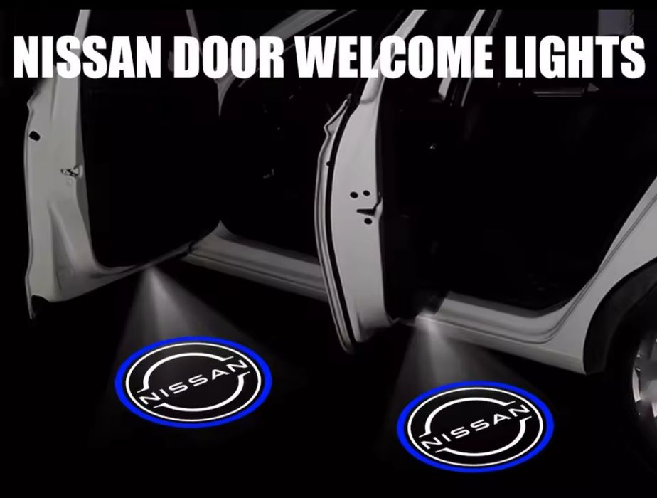 Lampki drzwiowe nissan teana z logo