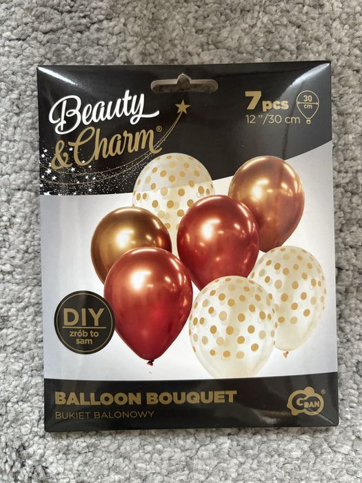 Bukiet balonowy zloto miedziany