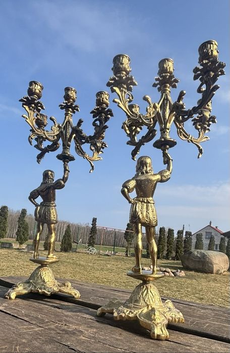 Kandelabry, Świeczniki mosiężne
