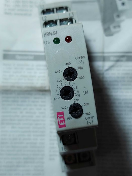 HRN-54 НОВОЕ РЕЛЕ контроля напряжения HRN-54 AC 3x400 V