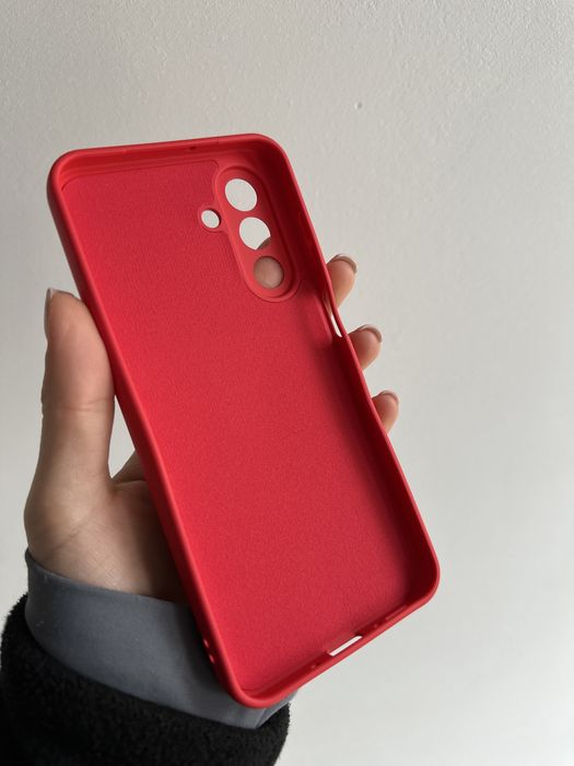 Szkło hartowane i etui czerwone silikonowe do SAMSUNG A26 5G