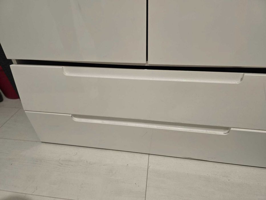 Meble Agata białe komplet szafa komoda + 2 szafki nocne