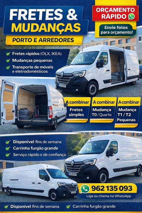 Frete/mudancas  Porto e arredores