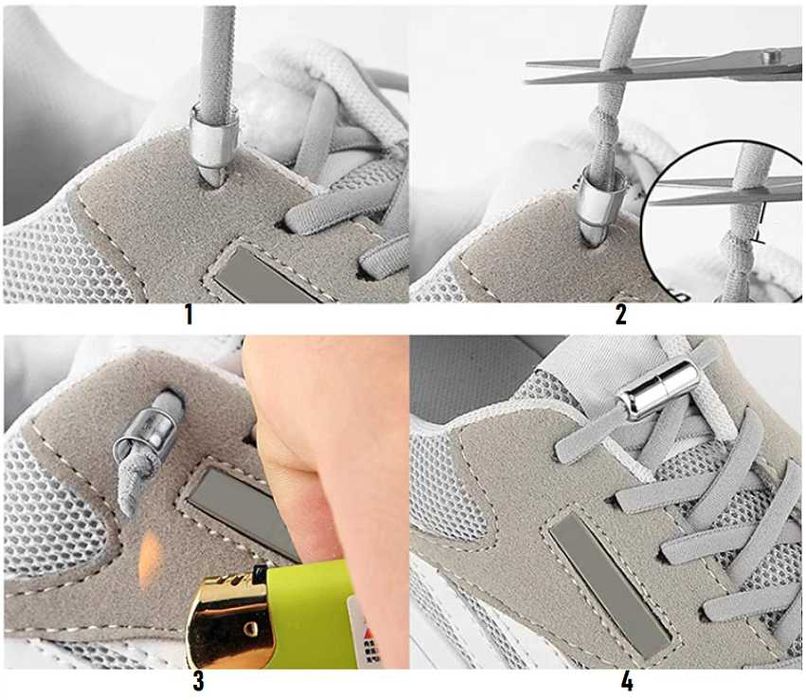 Sznurówki do butów bez wiązania elastyczne sznurowadła wygodne