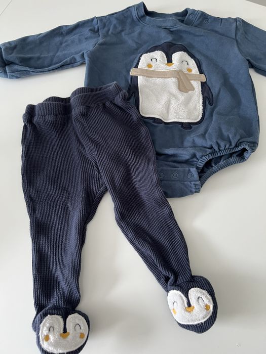 Komplet niemowlęcy pingwin